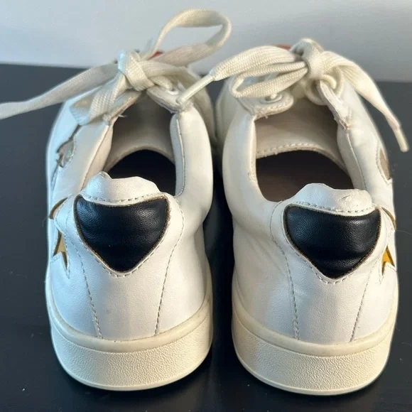 Steve Madden White Limit Leather Sneaker - Women Size-7 1/2 - Picture 4 of 8